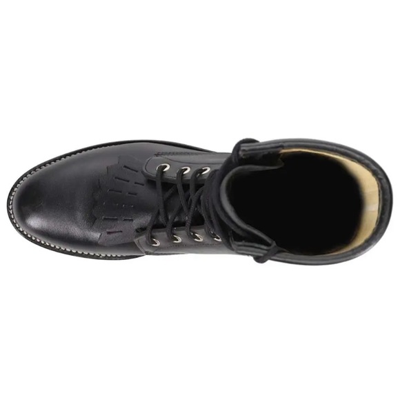 Black Western Boots size 8.5 D Toddler Boots NWOT Lace up Riding Kids - Picture 3 of 8